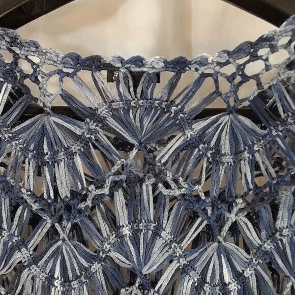 Lisa international size PM loose knit sweater See (pics) blue * - Picture 8 of 12